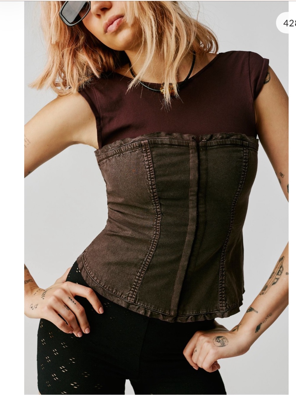 Free People Just a Minute Tube Top, Olive Green, M, NWOT